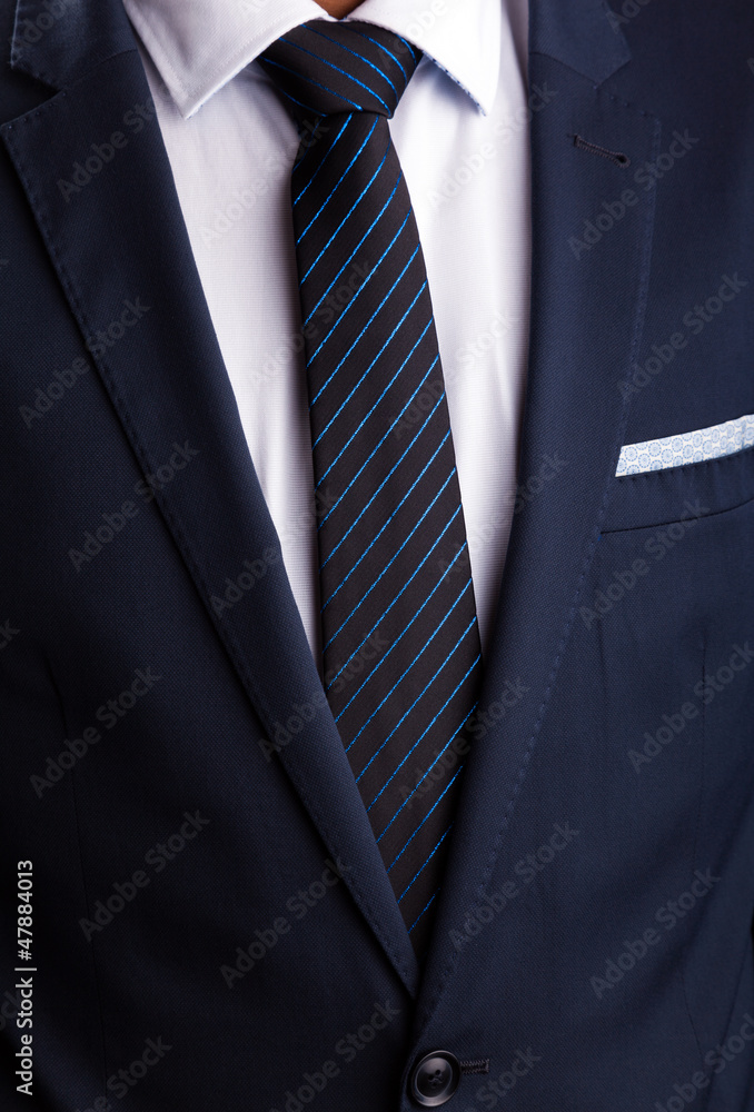 Blue business suit and tie Blue business suit and tie