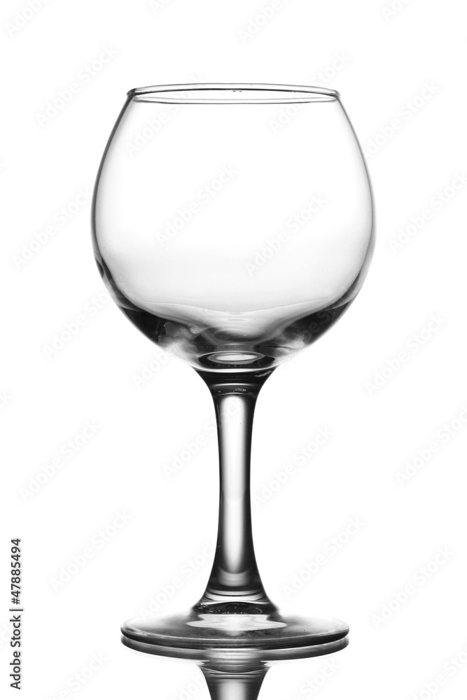 Empty glass isolated on white