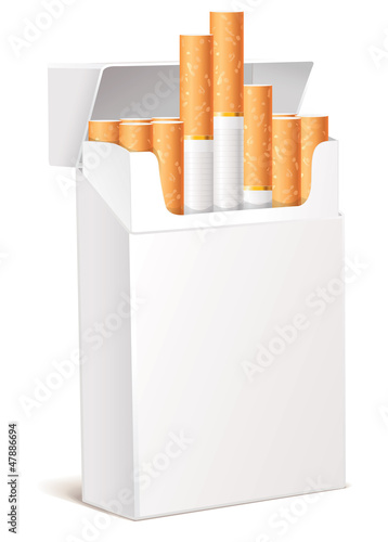 Cigarette pack 3d. Isolated on white background