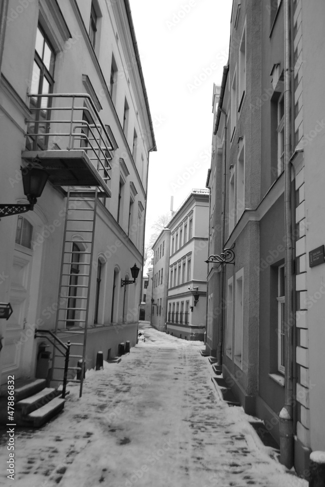 Narrow street in Riga