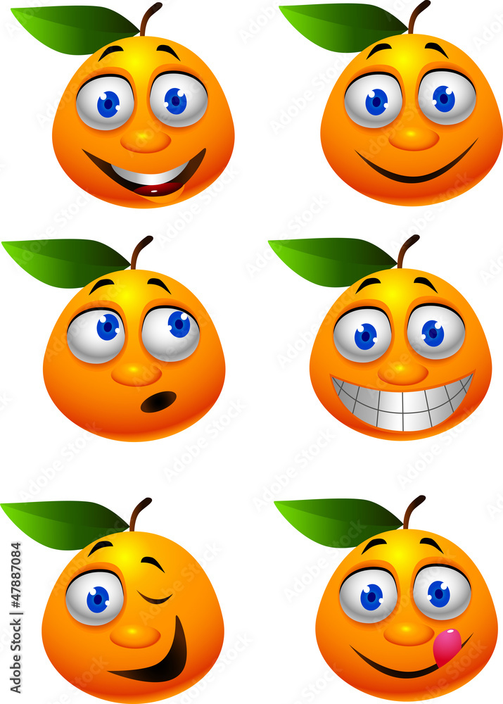 Funny orange cartoon character Funny orange cartoon character