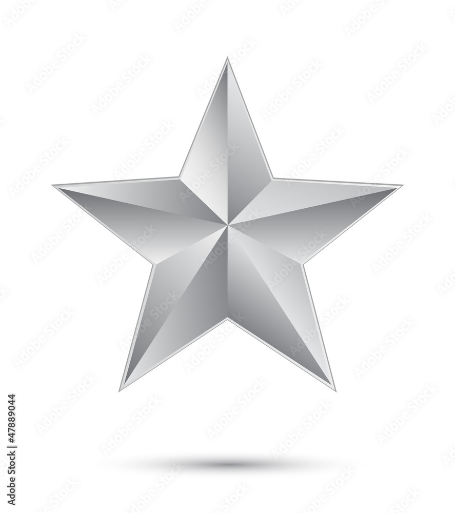Obraz premium 3D silver star