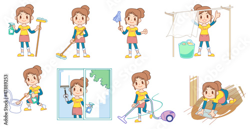 The mom who does housework - set