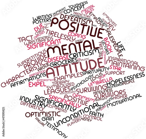 Word cloud for Positive mental attitude