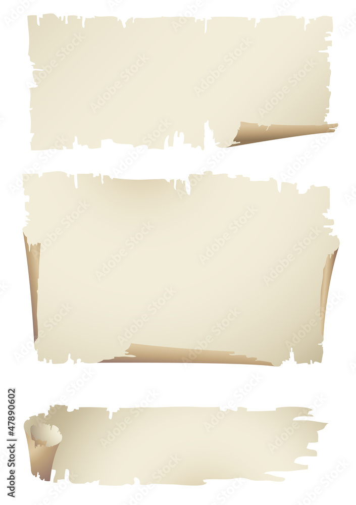 Fototapeta premium old paper banner , vector set