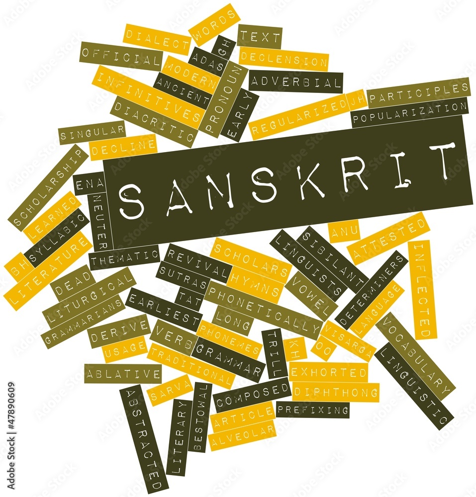 Word cloud for Sanskrit Stock Illustration Adobe Stock