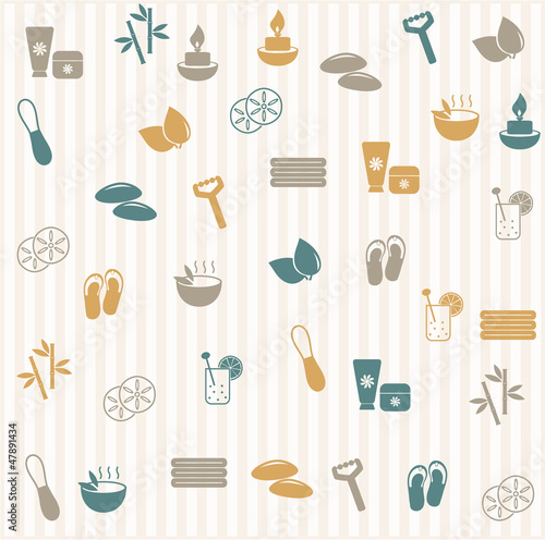 Spa seamless pattern