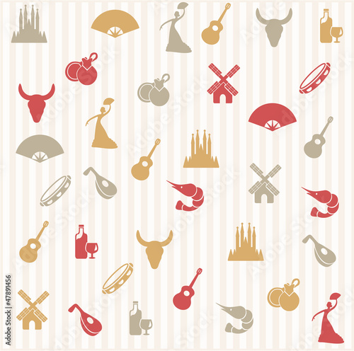 Spain seamless pattern