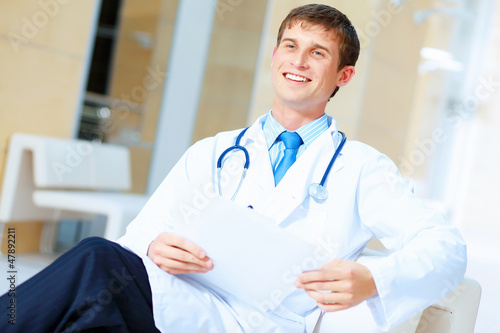 friendly male doctor photo