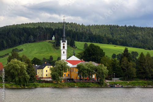 Frymburk at Lipno lake in Czech Republic. photo