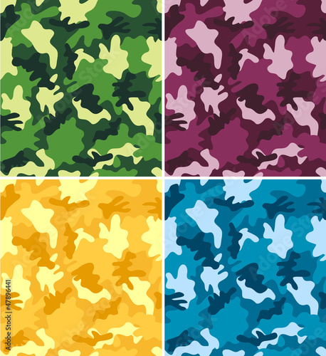 Colorful Camouflage Seamless Patterns