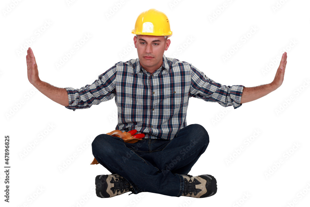 craftsman sitting in a meditation position craftsman sitting in a meditation position