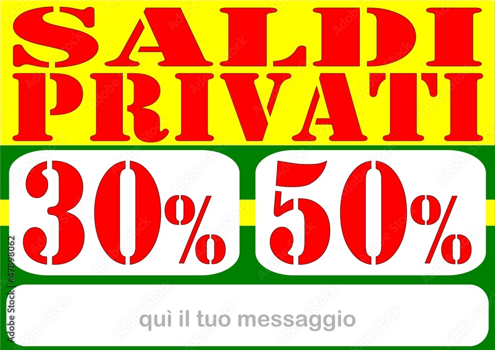 SALDI PRIVATI 1 Stock Vector | Adobe Stock