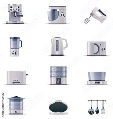 Vector domestic appliances set. Part 2