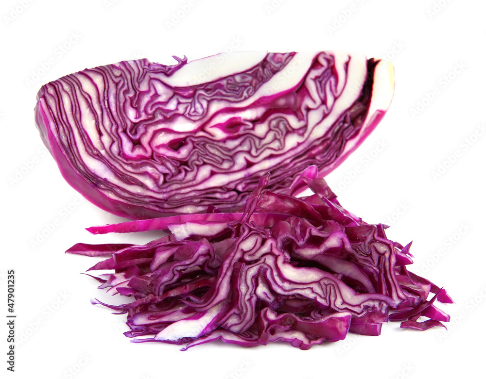 sliced of red cabbage sliced of red cabbage