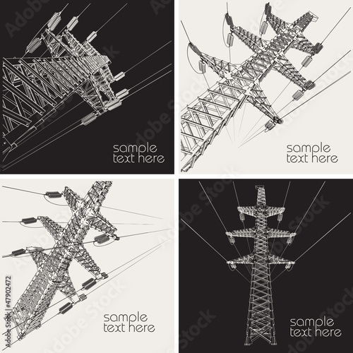 Power Transmission Line, vector illustration