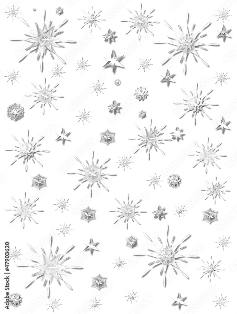 Flakes of Snow on White Flakes of Snow on White