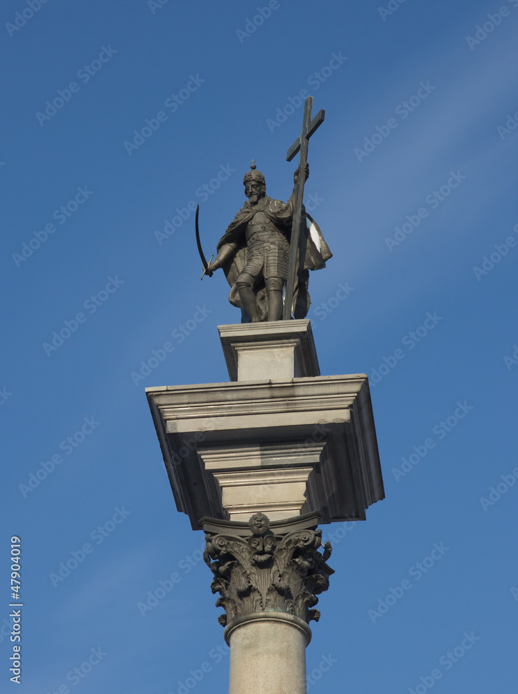 Fototapeta premium King Sigismund column (erected in 1644) of castle square Warsaw