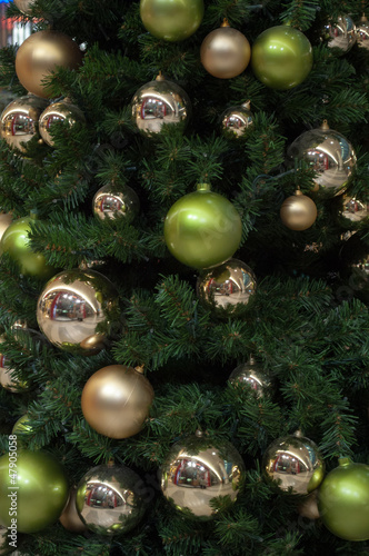 Weihnachtsdekoration, gold, grün