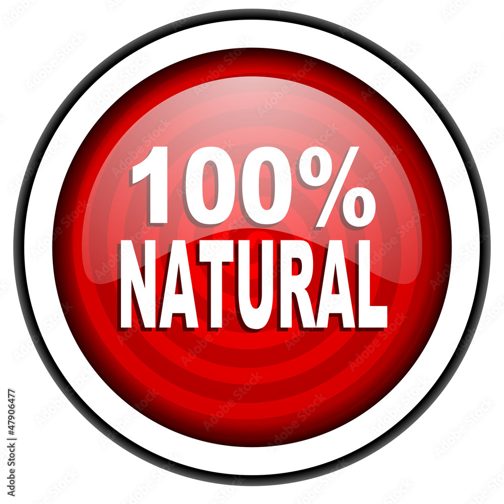 natural red glossy icon isolated on white background natural red glossy icon isolated on white background