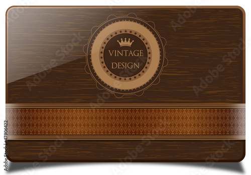 Wooden card and badge