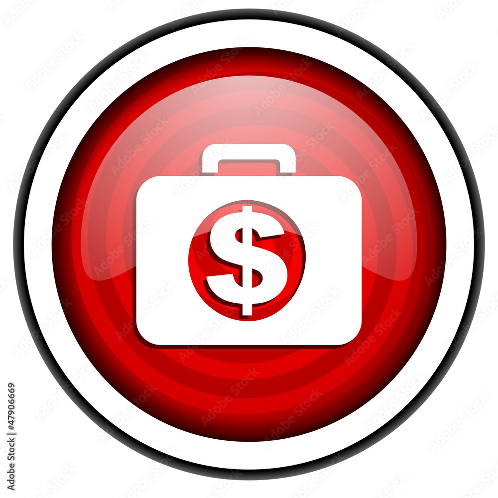 financial red glossy icon isolated on white background financial red glossy icon isolated on white background