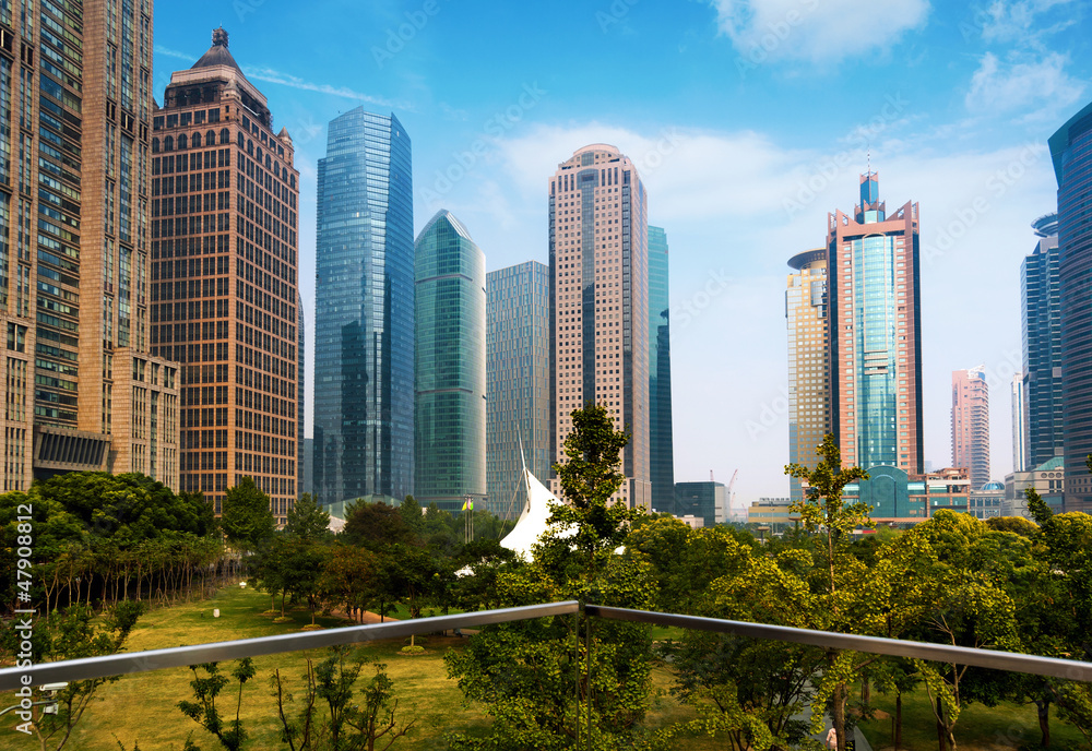 Fototapeta premium Shanghai Lujiazui Financial Center skyscraper