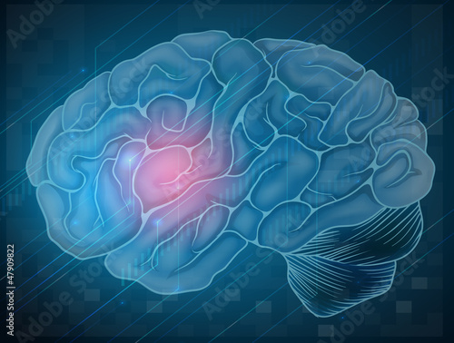 Brain with pain