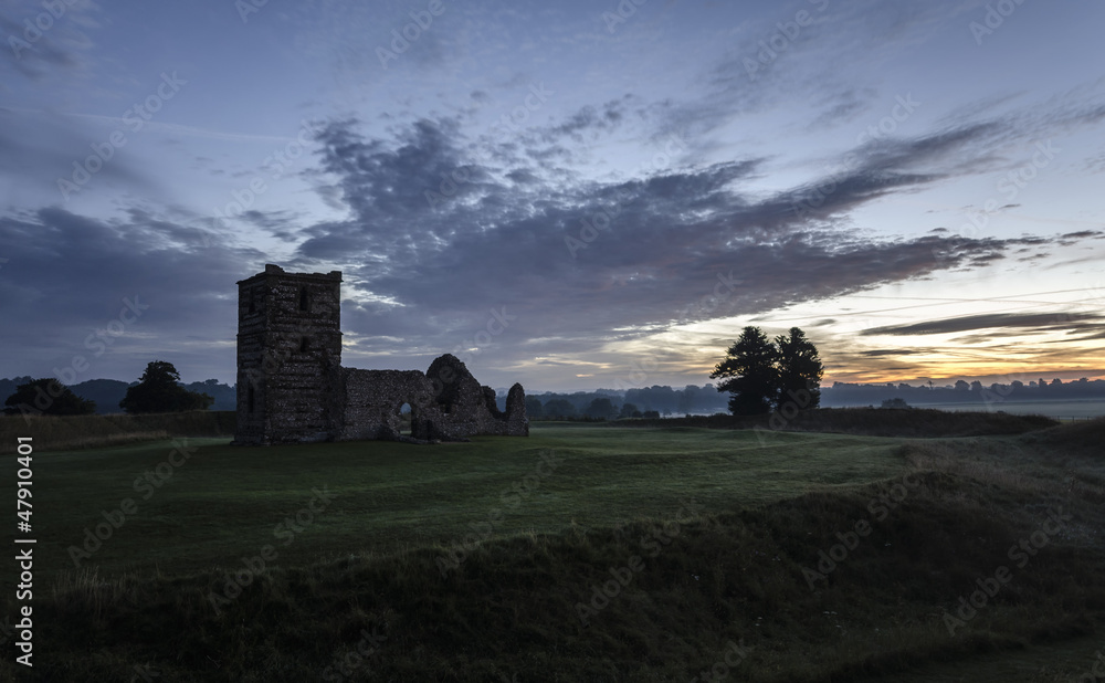 Ruined Church at Sunrise