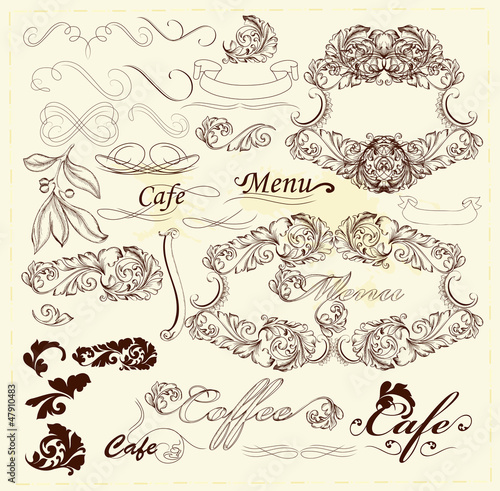 Calligraphic design elements and page decorations