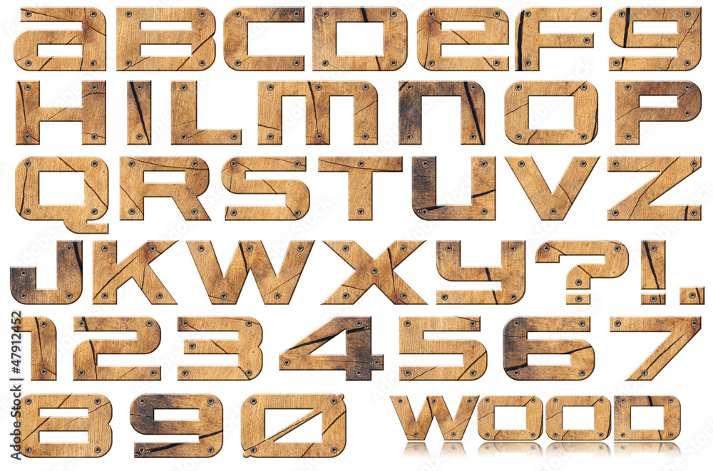 Grunge Metal Letters and Numbers