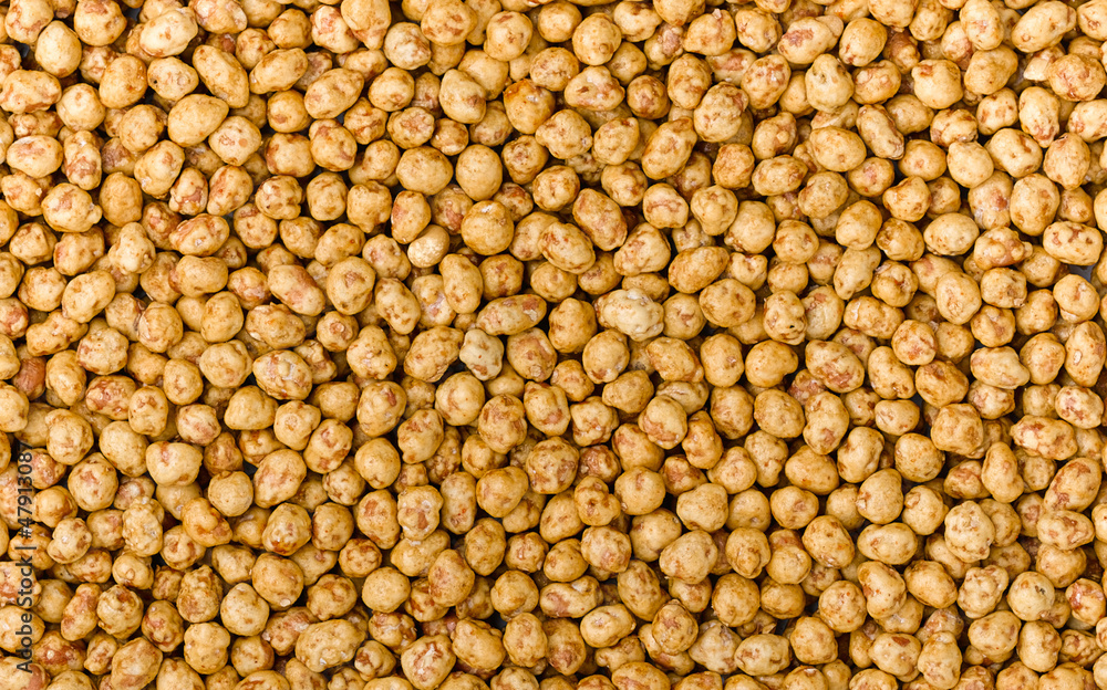 Peanuts coated by coconut milk and soy sauce Peanuts coated by coconut milk and soy sauce