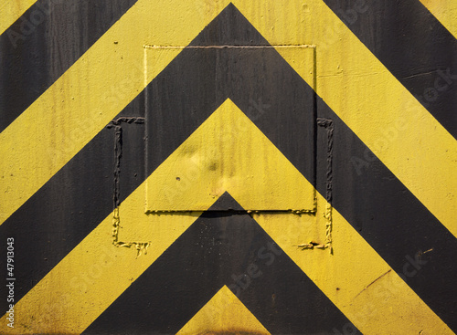 Black and yellow warning stripes