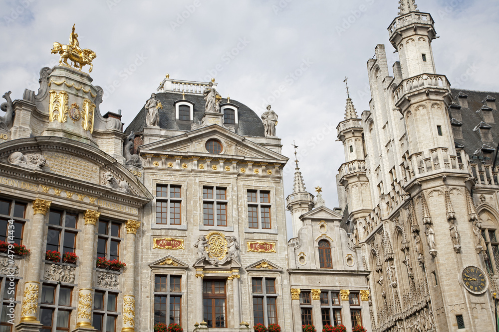 Brussels - The facade of palaces - main square