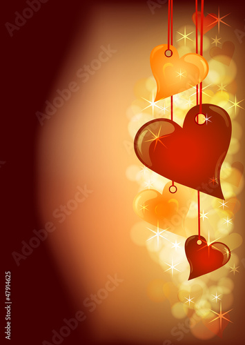 Valentinstagskarte in rot