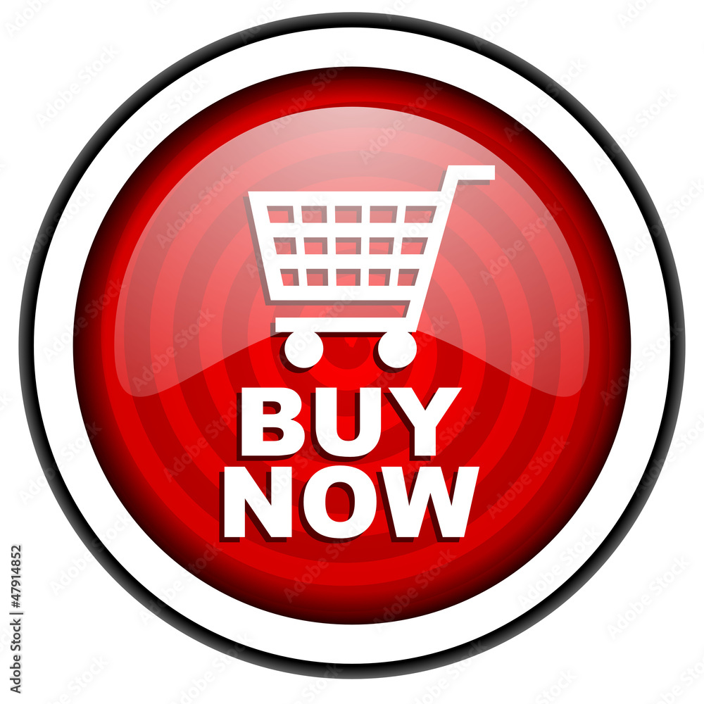buy now red glossy icon isolated on white background buy now red glossy icon isolated on white background