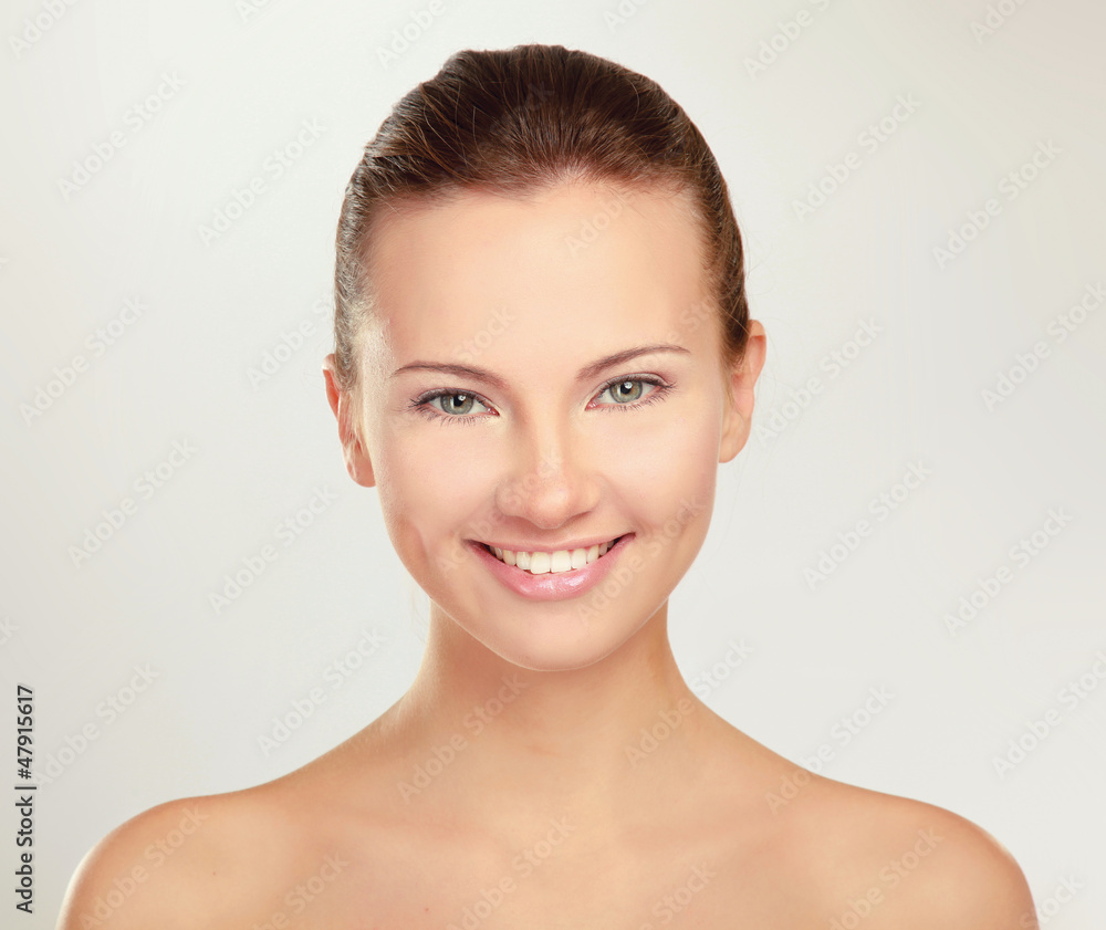 A beautiful woman, portrait isolated on white background A beautiful woman, portrait isolated on white background