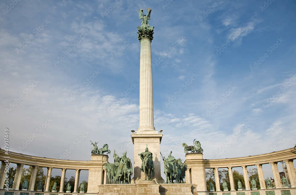Budapest - The Millennium Monument in Heroes' Square