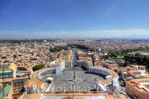 Panoramic view on St Peters Square. Roma (Rome), Italy © ivan_varyukhin