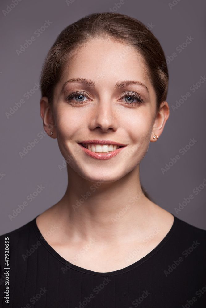 Beautiful young smiling woman Beautiful young smiling woman