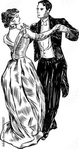 ancient dancing couple