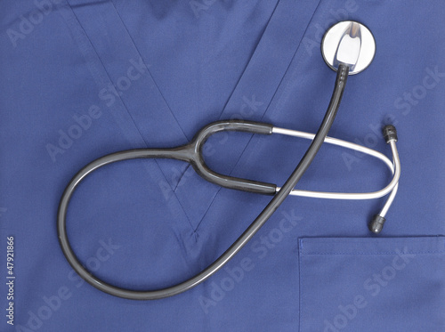 stethoscope and scrubs