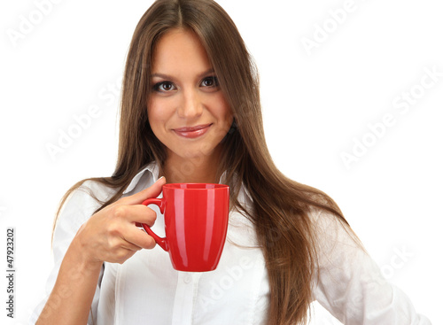 beautiful young woman with ...
