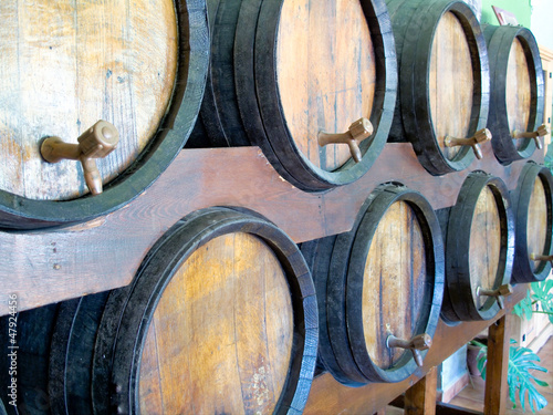 wine barrels ready for tasting