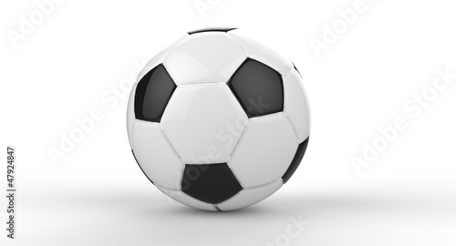 One Soccer Ball on white