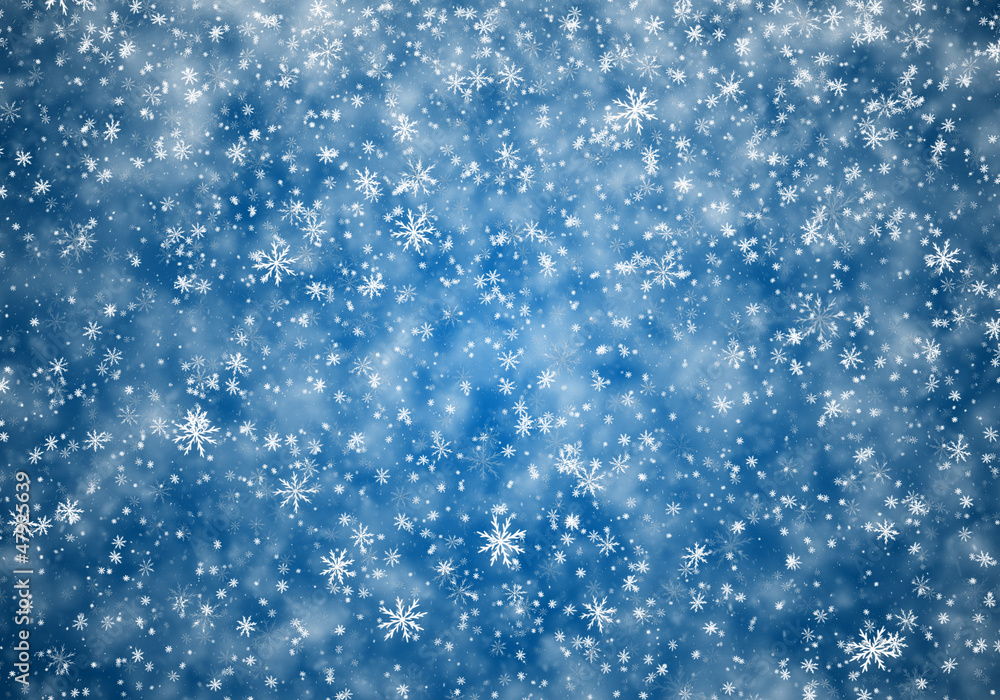 Obraz premium Falling snowflakes, snow background