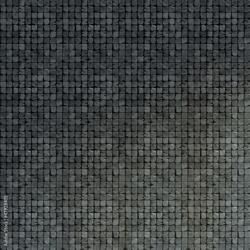 3d tile mosaic wall floor in gray grunge stone