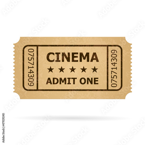Retro cinema ticket