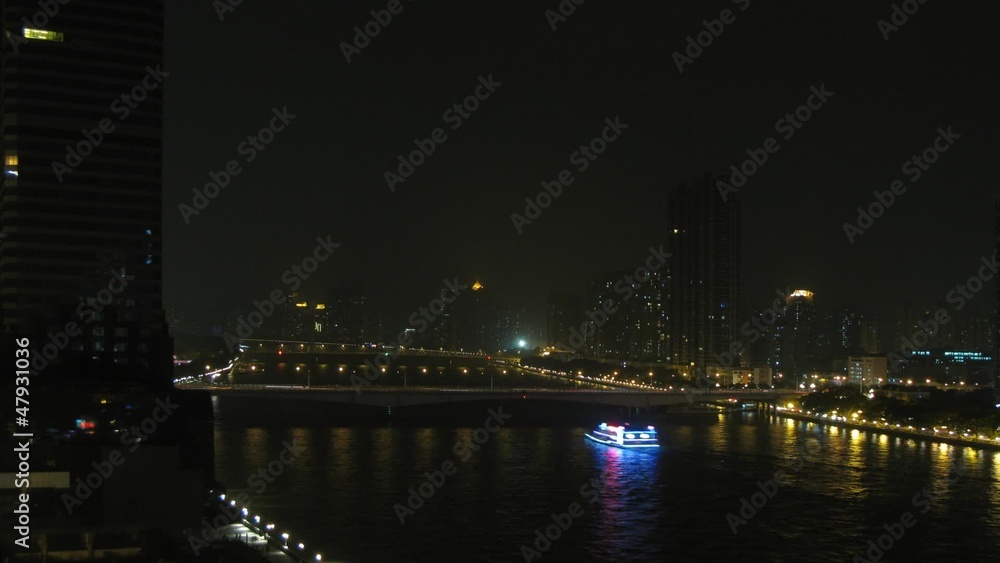 Jiangwan bridge and Haiyin Bridge stands in front of skyscrapers Jiangwan bridge and Haiyin Bridge stands in front of skyscrapers