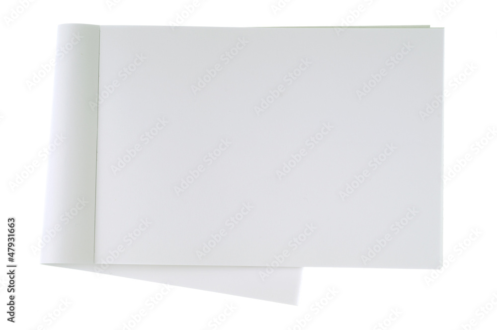 White blank notebook isolated White blank notebook isolated